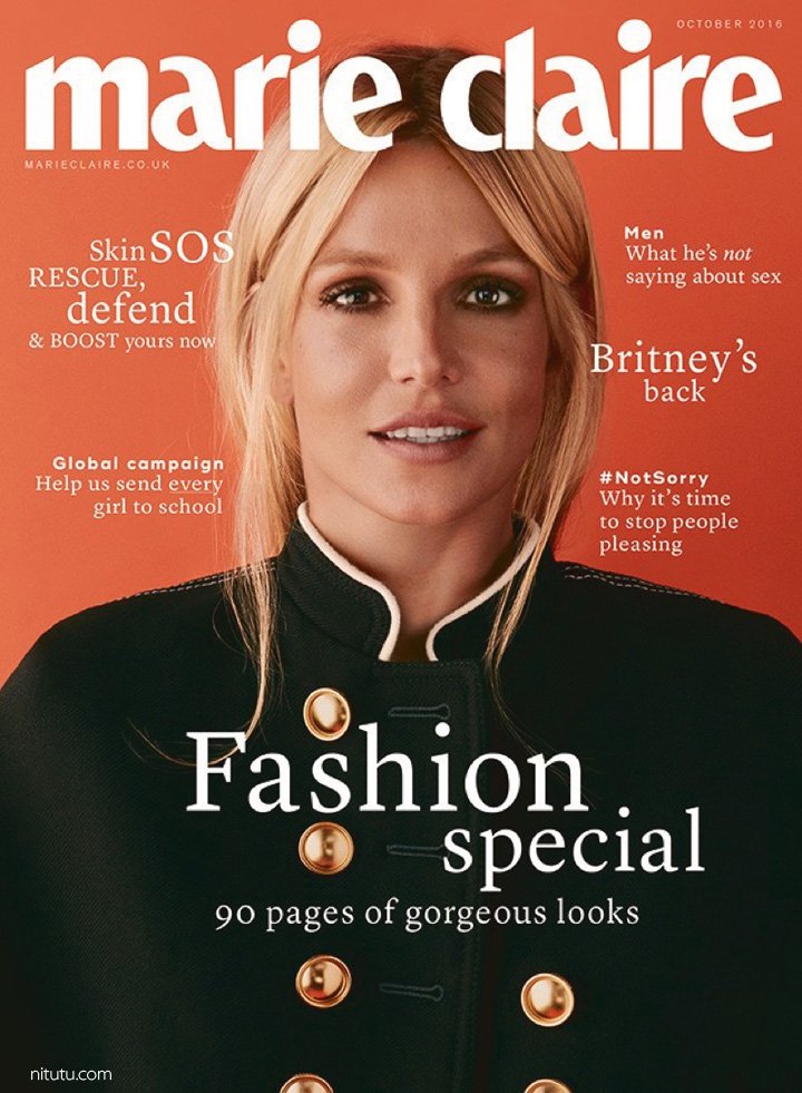 britney spears《marie claire》英国版2016年10月号